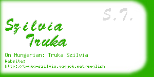 szilvia truka business card